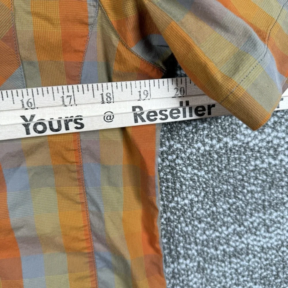 Arcteryx Shirt Mens‎ Small Orange Plaid Peakline Short Sleeve Button Up Outdoor - Picture 6 of 8
